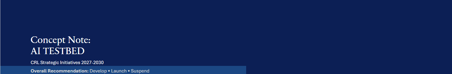 Concept Note: AI Testbed