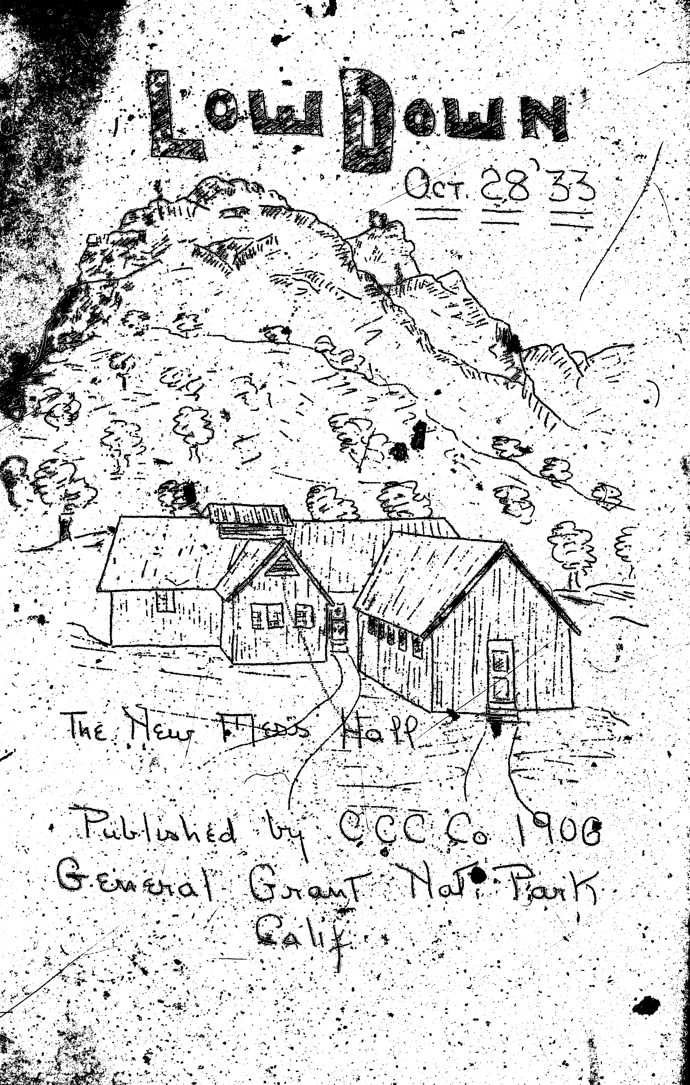 Image of the front page of the Civilian Conservation Corps newspaper from 1933.